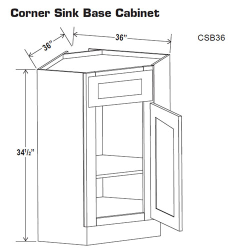 Corner Sink Base Cabinet – C&F Cabinets