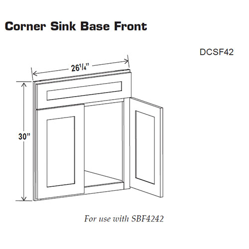 Corner Sink Base Front 1 
