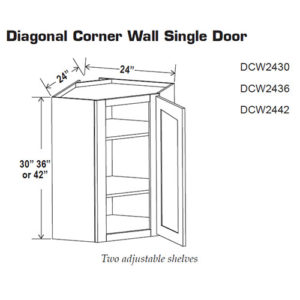 Diagonal Corner Wall Single Door