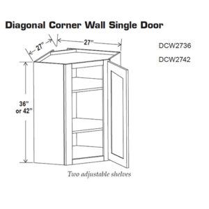 Diagonal Corner Wall Single Door 27w
