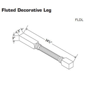 Fluted Decorative Leg