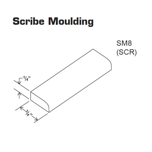 cabinet scribe moulding triangular