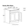 Vanity Sink Base