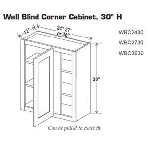 Wall Blind Corner Cabinet, 30in H