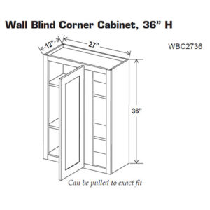 Wall Blind Corner Cabinet, 36in H
