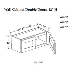 Wall Cabinet Double Doors, 12 in. H